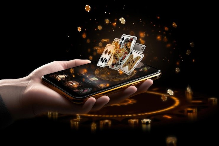 Panel kontrol permainan Phoenix Rises dengan pilihan taruhan dan tombol putar